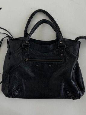 Balenciaga Black Leather Velo bag